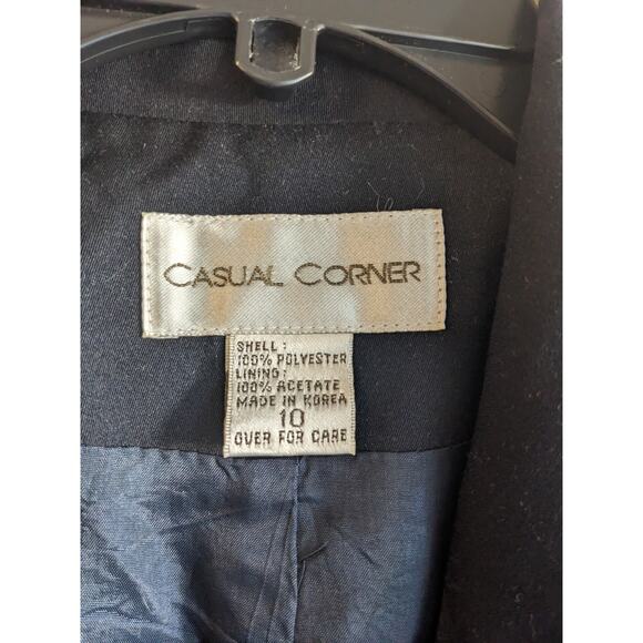 Casual Corner Women's Black Long Sleeve Double Button Polyester Jacket Size 10 - Picture 3 of 4